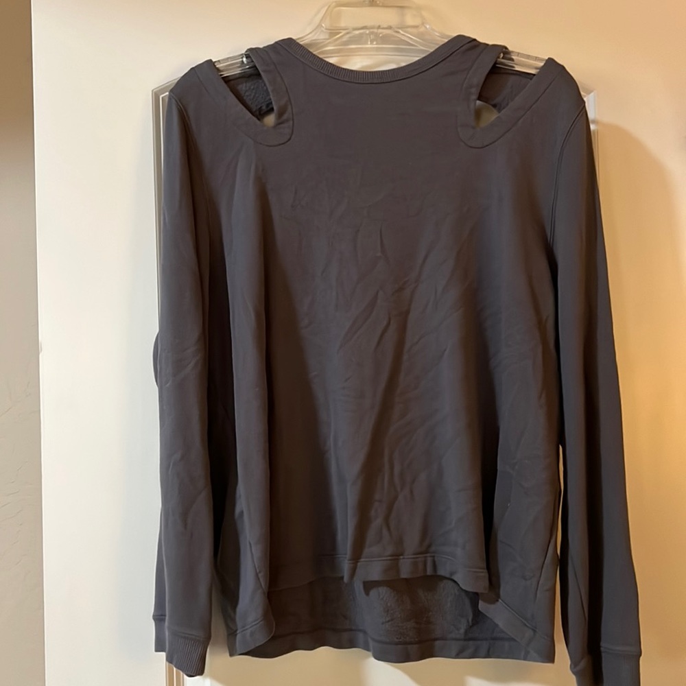 Cropped Women’s Large Grey Sweater - Open back
